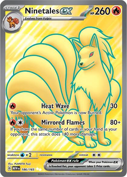 Ninetales ex - 186/165 186/165 Ultra Rare Scarlet & Violet 151 Pokémon card