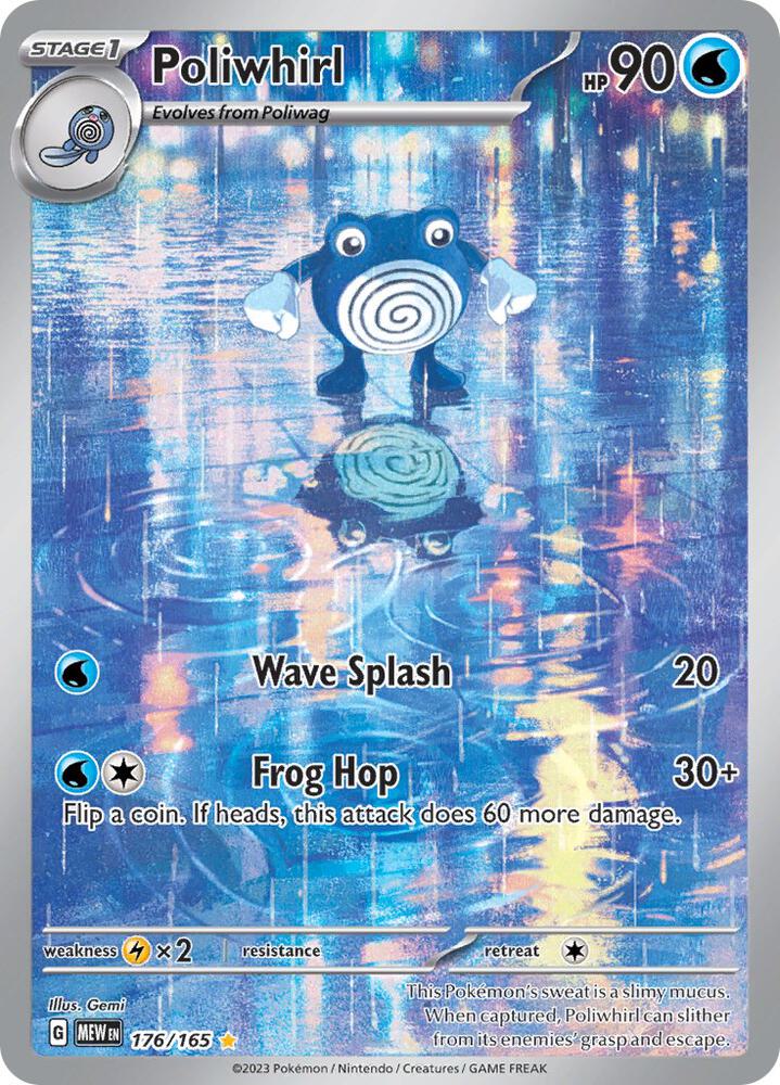 Poliwhirl - 176/165 176/165 Illustration Rare Scarlet & Violet 151 Pokémon card