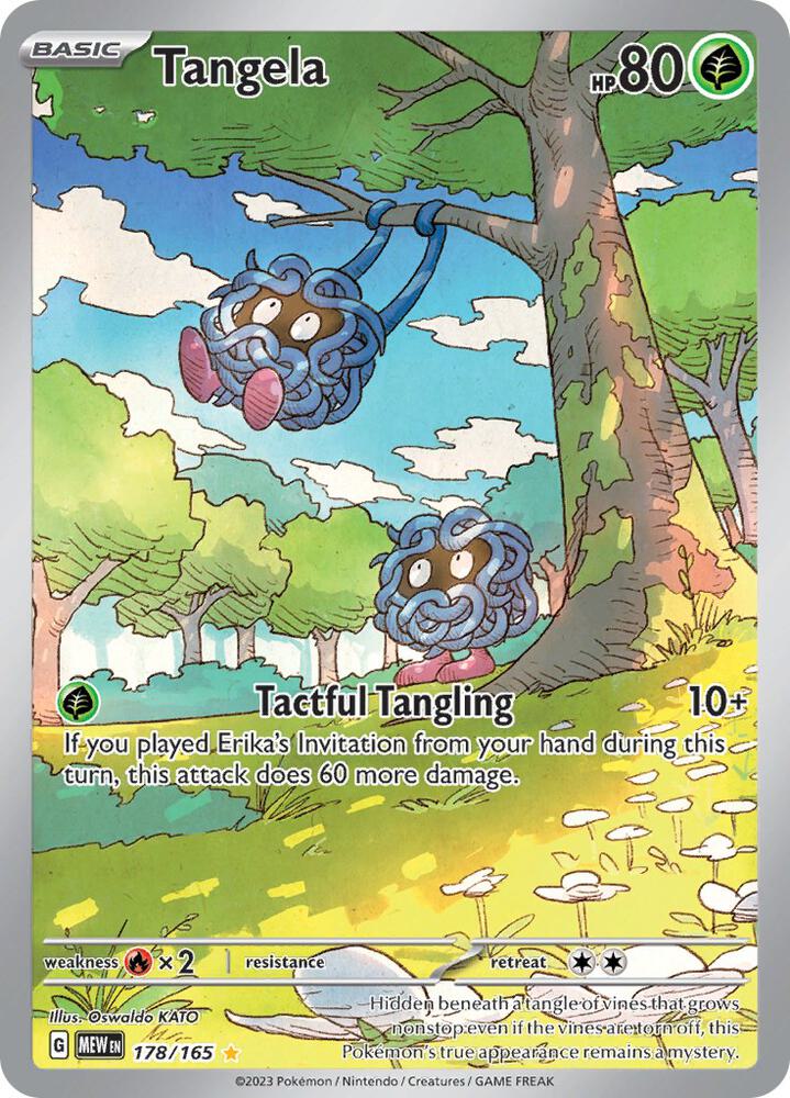 Tangela - 178/165 178/165 Illustration Rare Scarlet & Violet 151 Pokémon card