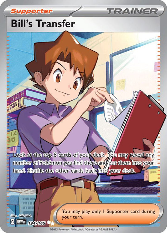 Bill's Transfer - 194/165 194/165 Ultra Rare Scarlet & Violet 151 Pokémon card