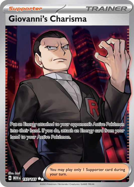 Giovanni's Charisma - 197/165 197/165 Ultra Rare Scarlet & Violet 151 Pokémon card