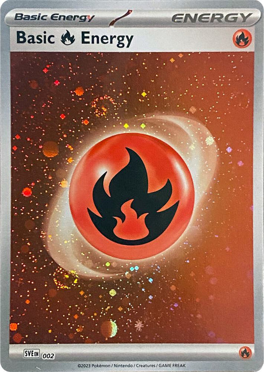 Basic Fire Energy (Cosmos Holo) - 002 Common SV01: Scarlet & Violet Base Set