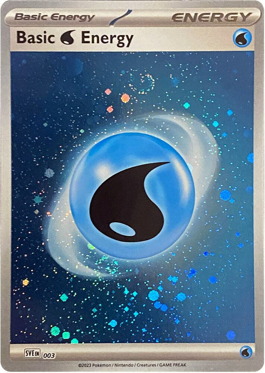Basic Water Energy (Cosmos Holo) - 003 Common SV01: Scarlet & Violet Base Set