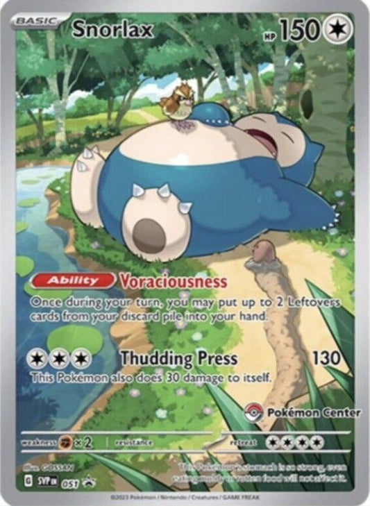 Snorlax - 051 (Pokemon Center Exclusive) - 051 Promo SV: Scarlet & Violet Promo Cards
