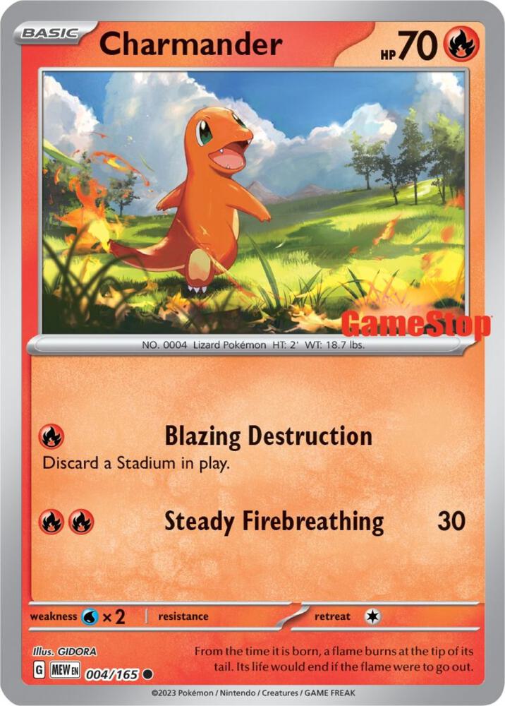Charmander - 004/165 (GameStop Exclusive) Promo Miscellaneous Cards & Products