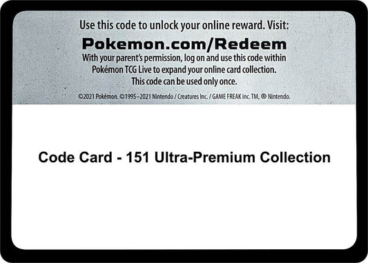 Code Card - 151 Ultra-Premium Collection Code Card Scarlet & Violet 151 Pokémon card
