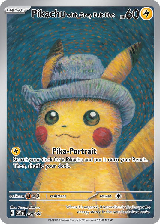 Pikachu with Grey Felt Hat - 085 Promo SV: Scarlet & Violet Promo Cards