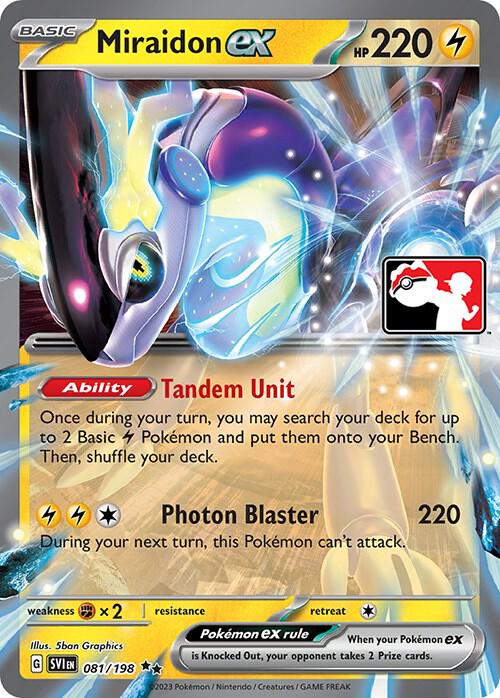 Miraidon ex - 081/198 Double Rare Prize Pack Series Cards