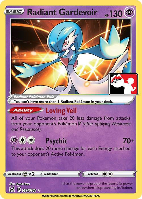 Radiant Gardevoir - 069/196 Radiant Rare Prize Pack Series Cards