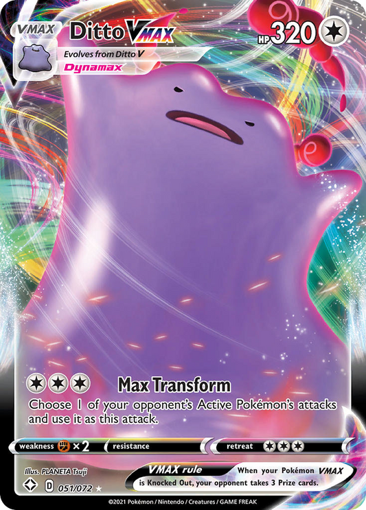 Ditto VMAX 051/072 Rare Holo VMAX Shining Fates