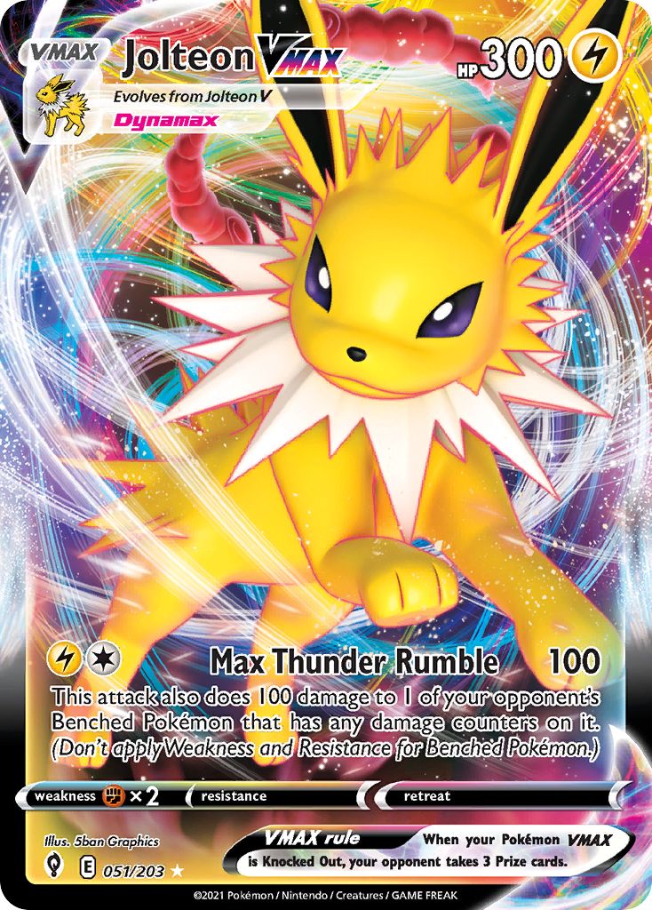 Jolteon VMAX 051/203 Rare Holo VMAX Evolving Skies