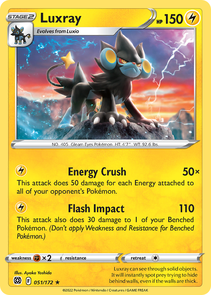 Luxray 051/172 Rare Brilliant Stars