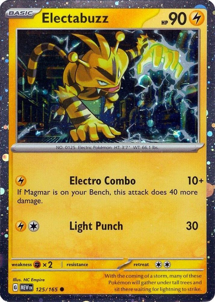 Electabuzz - 125/165 (Cosmos Holo) 125/165 Promo Miscellaneous Cards & Products Pokémon card