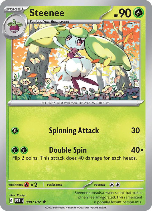 Steenee 009/182 Uncommon Paradox Rift Pokémon card