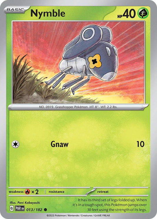 Nymble - 013/182 013/182 Common Paradox Rift Pokémon card