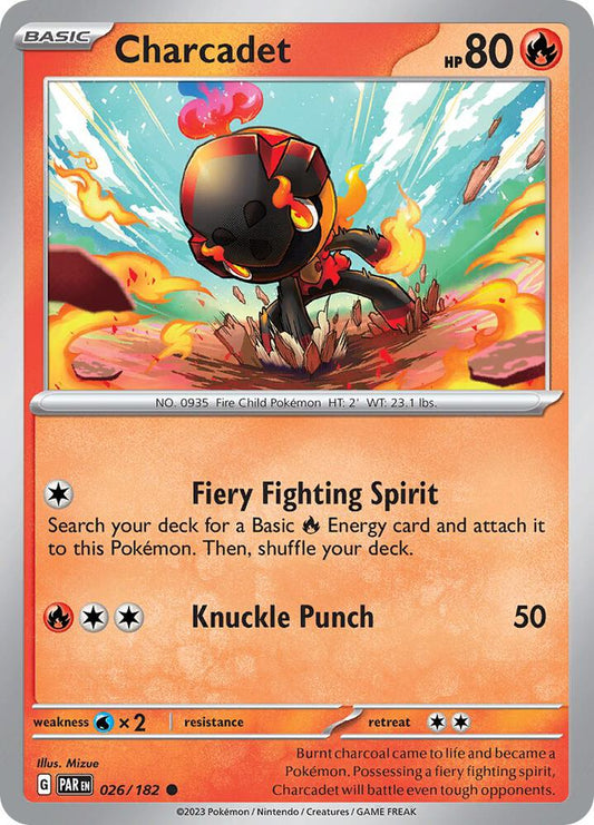 Charcadet - 026/182 026/182 Common Paradox Rift Pokémon card