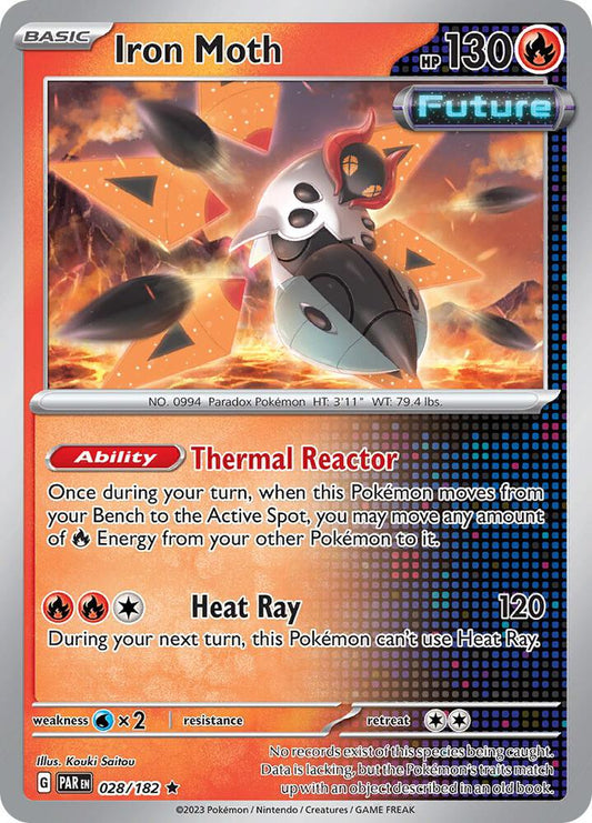 Iron Moth - 028/182 028/182 Rare Paradox Rift Pokémon card