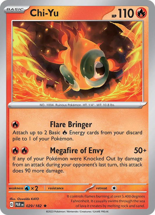 Chi-Yu 029/182 Rare Paradox Rift Pokémon card