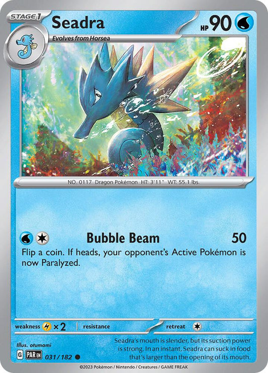 Seadra 031/182 Common Paradox Rift Pokémon card
