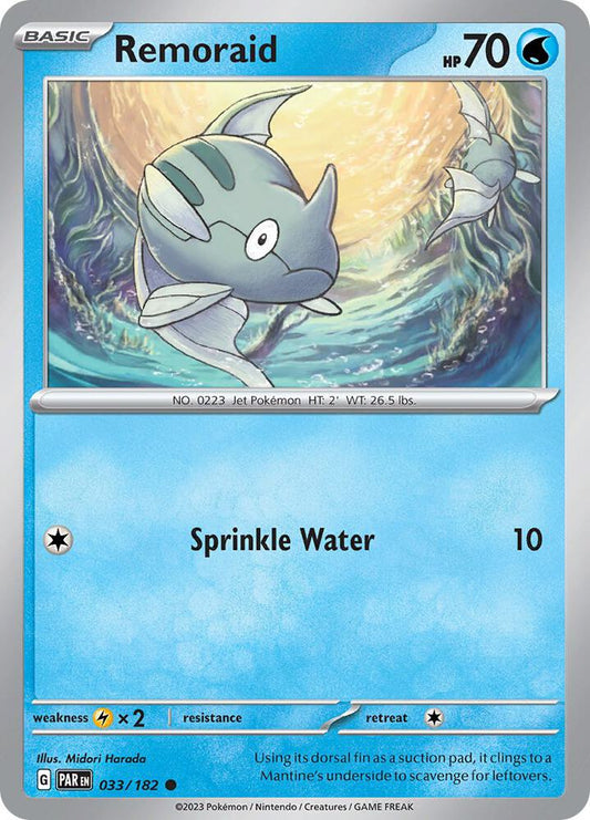 Remoraid 033/182 Common Paradox Rift Pokémon card