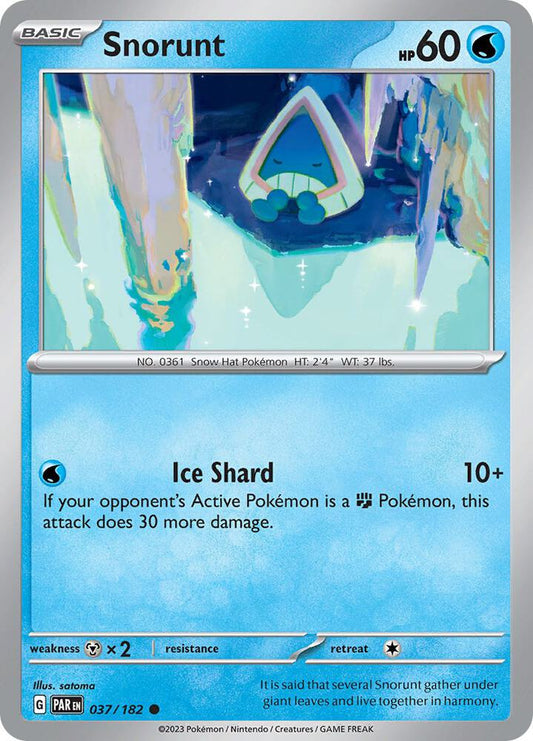 Snorunt - 037/182 037/182 Common Paradox Rift Pokémon card