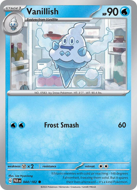 Vanillish - 044/182 044/182 Common Paradox Rift Pokémon card