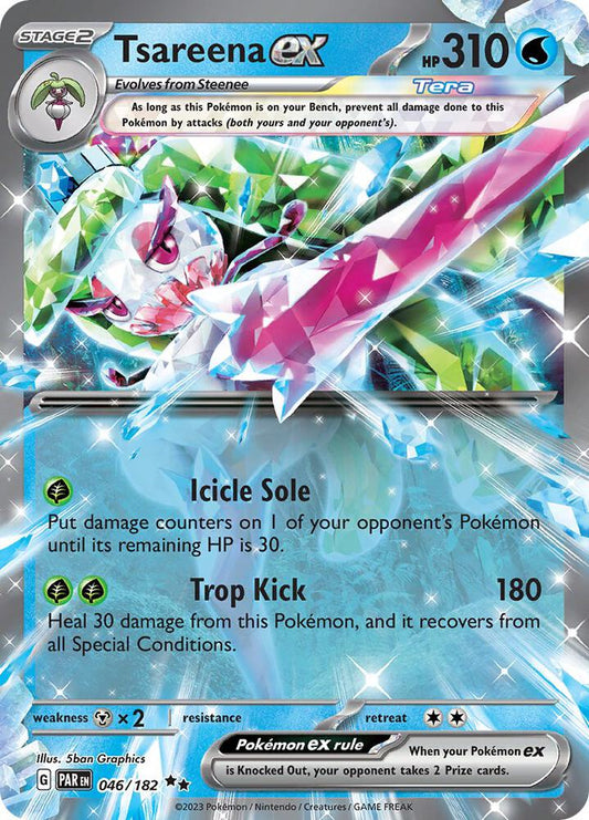 Tsareena ex - 046/182 046/182 Double Rare Paradox Rift Pokémon card