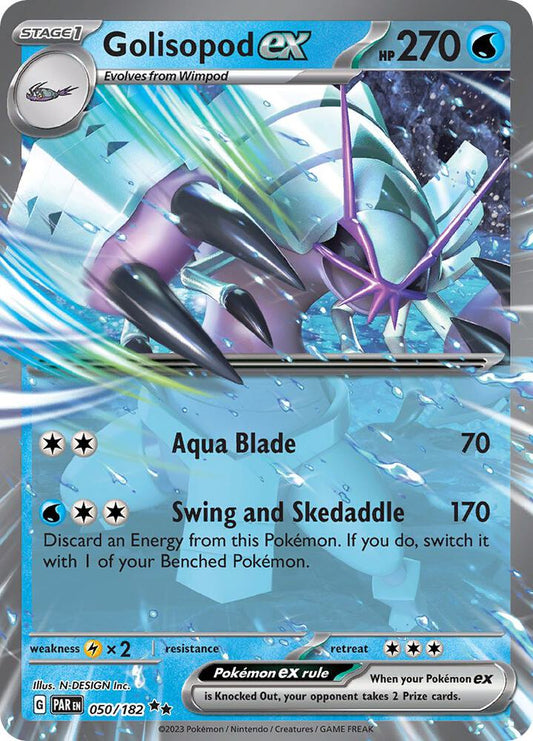 Golisopod ex - 050/182 050/182 Double Rare Paradox Rift Pokémon card