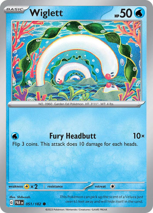 Wiglett - 051/182 051/182 Common Paradox Rift Pokémon card