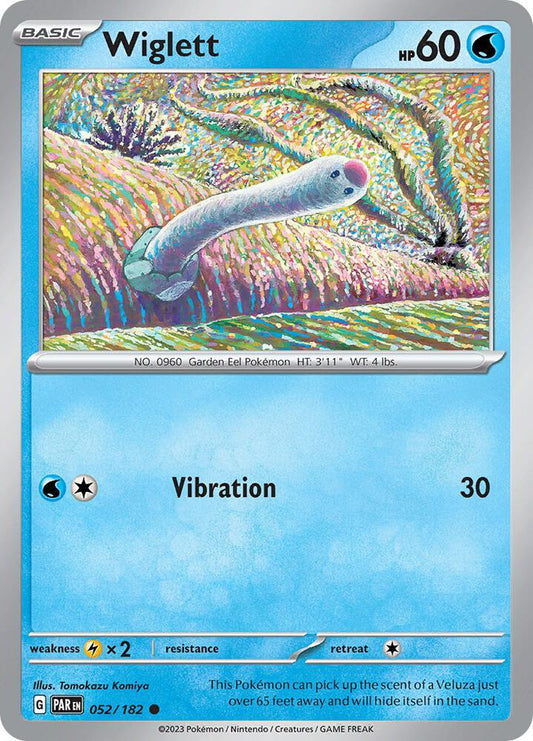 Wiglett - 052/182 052/182 Common Paradox Rift Pokémon card