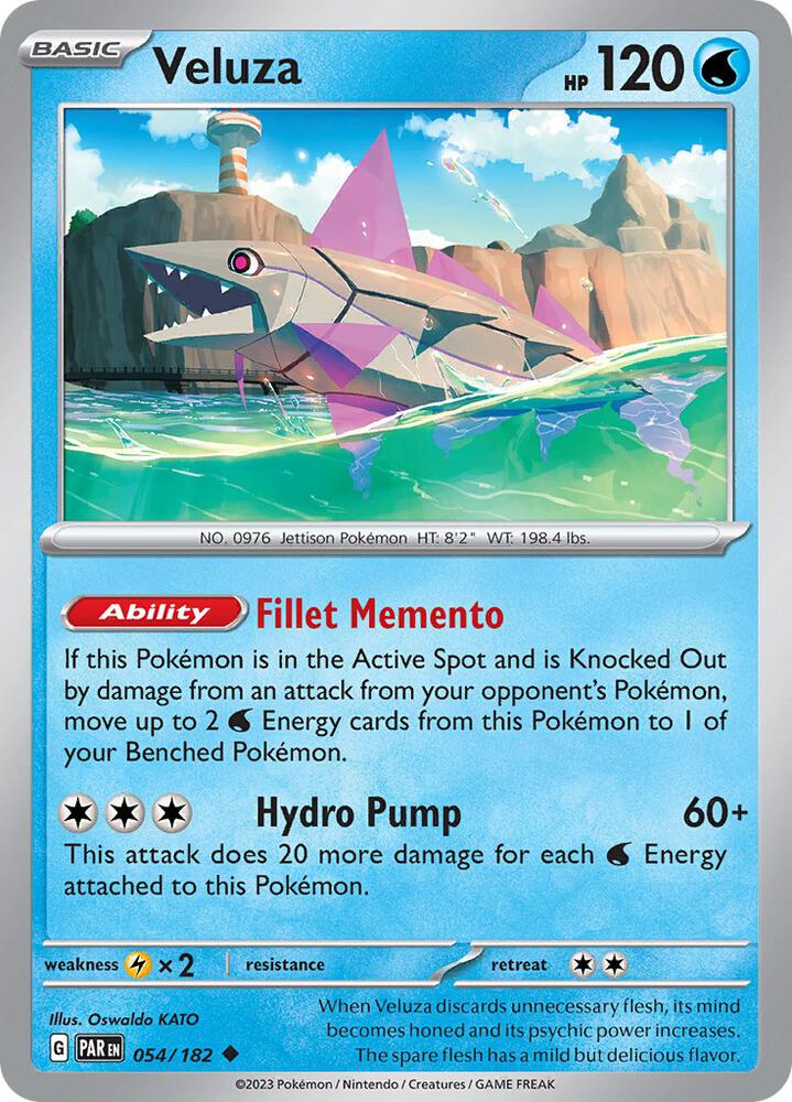 Veluza - 054/182 054/182 Uncommon Paradox Rift Pokémon card
