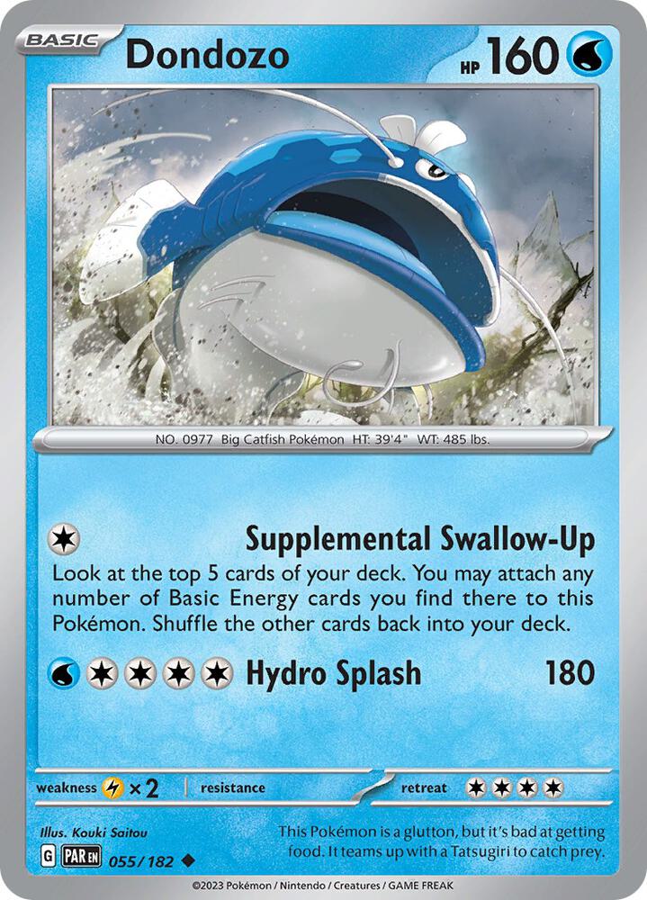 Dondozo 055/182 Uncommon Paradox Rift Pokémon card