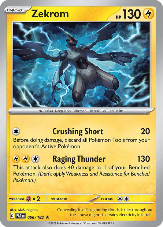 Zekrom 066/182 Rare Paradox Rift Pokémon card