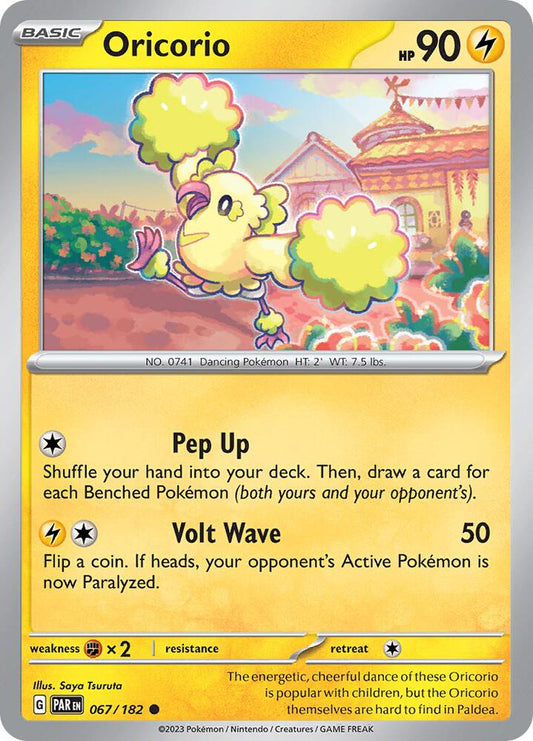 Oricorio 067/182 Common Paradox Rift Pokémon card
