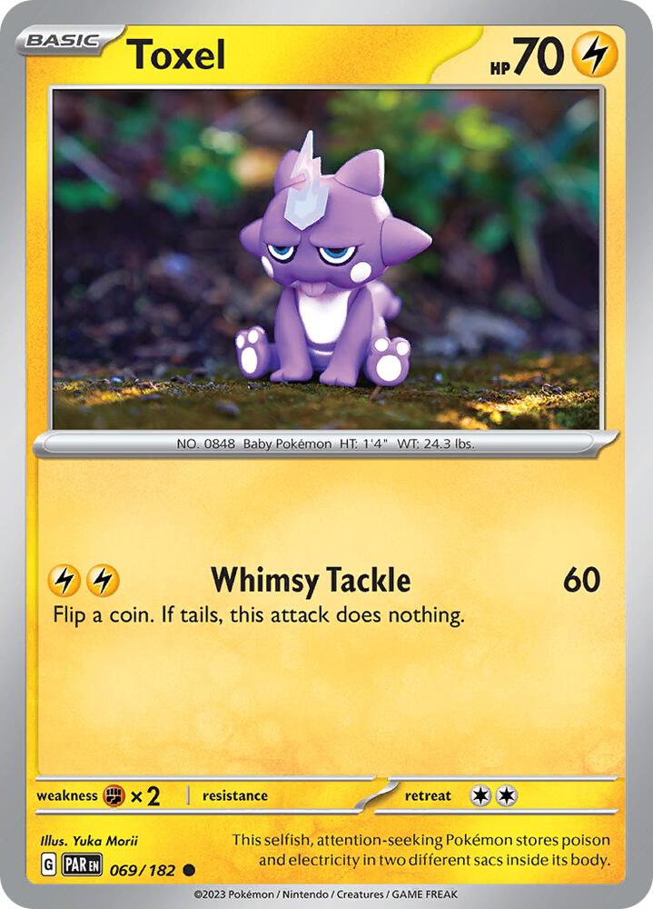 Toxel 069/182 Common Paradox Rift Pokémon card