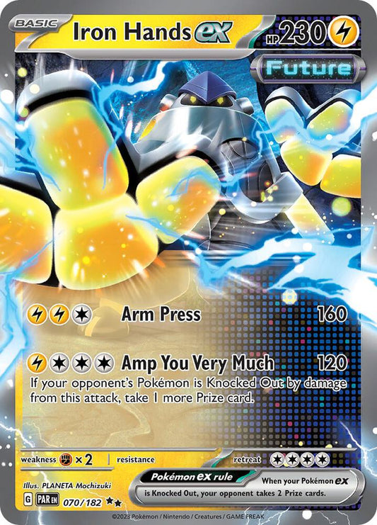 Iron Hands ex - 070/182 070/182 Double Rare Paradox Rift Pokémon card