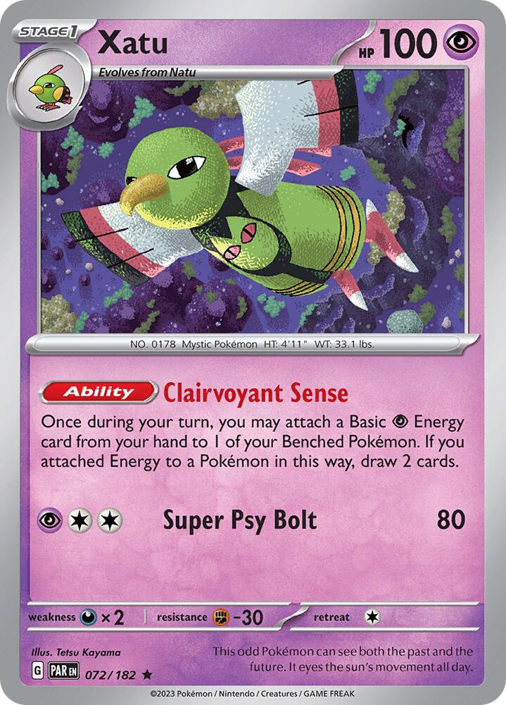 Xatu - 072/182 Rare SV04: Paradox Rift