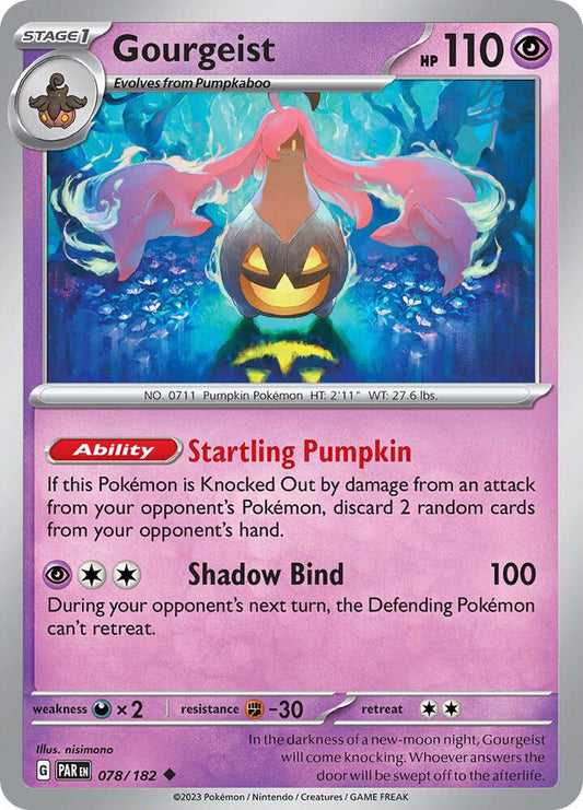 Gourgeist 078/182 Uncommon Paradox Rift Pokémon card