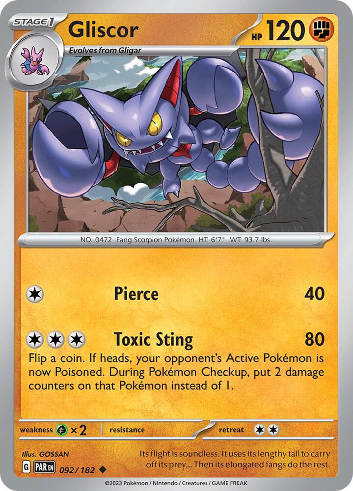 Gliscor - 092/182 Uncommon SV04: Paradox Rift