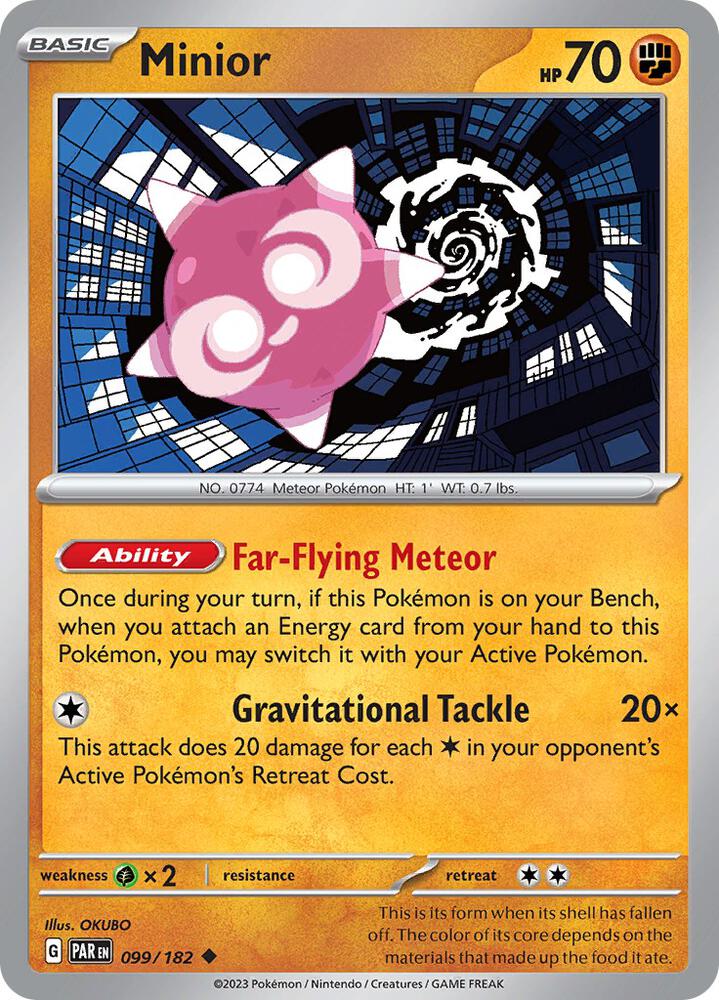 Minior - 099/182 099/182 Uncommon Paradox Rift Pokémon card