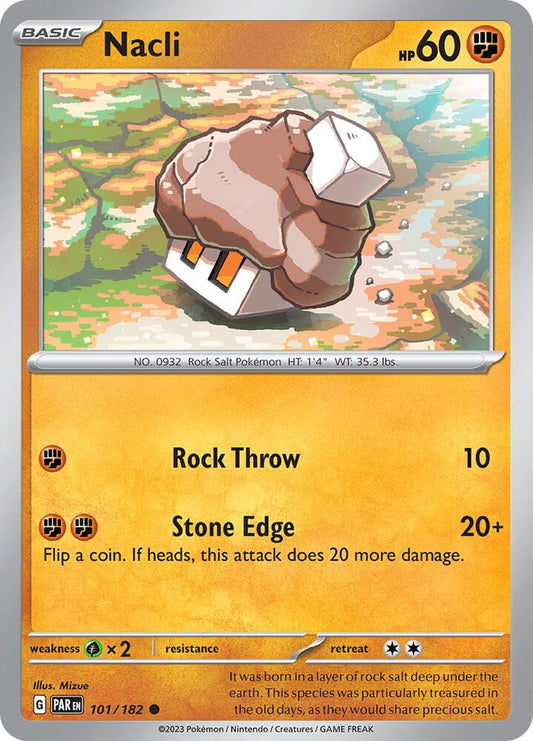 Nacli - 101/182 101/182 Common Paradox Rift Pokémon card
