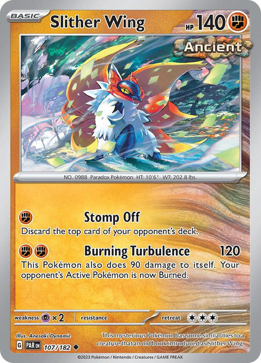 Slither Wing - 107/182 107/182 Uncommon Paradox Rift Pokémon card