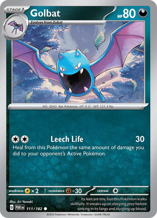 Golbat 111/182 Common Paradox Rift Pokémon card