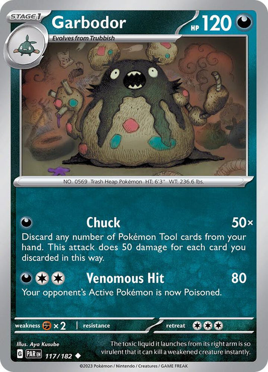 Garbodor - 117/182 117/182 Uncommon Paradox Rift Pokémon card