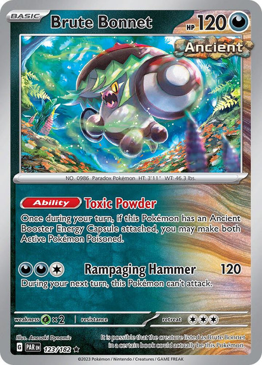 Brute Bonnet - 123/182 123/182 Rare Paradox Rift Pokémon card