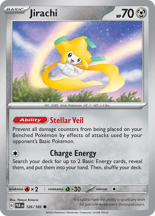 Jirachi 126/182 Common Paradox Rift Pokémon card