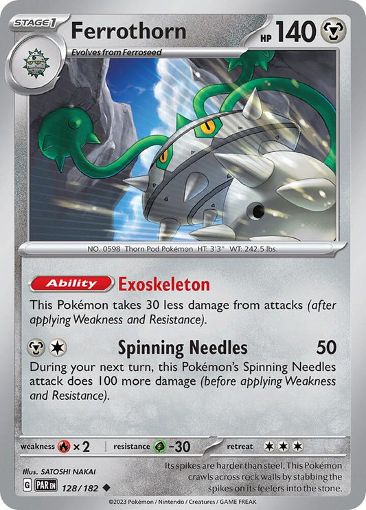 Ferrothorn - 128/182 128/182 Uncommon Paradox Rift Pokémon card