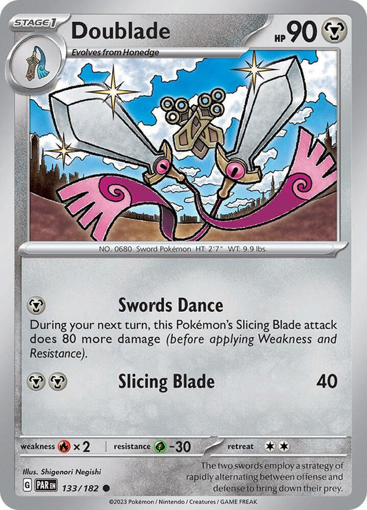 Doublade - 133/182 133/182 Common Paradox Rift Pokémon card