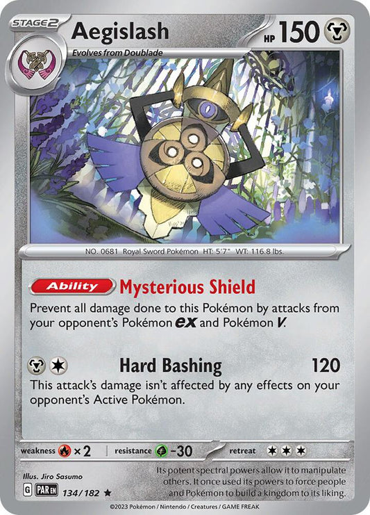 Aegislash - 134/182 134/182 Rare Paradox Rift Pokémon card