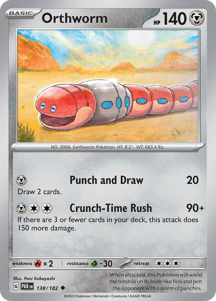 Orthworm - 138/182 Uncommon SV04: Paradox Rift